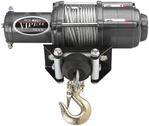 Viper Max 4500lb ATV Winch &amp; Custom Mount for Polaris Sportsman Most Models with Steel Cable