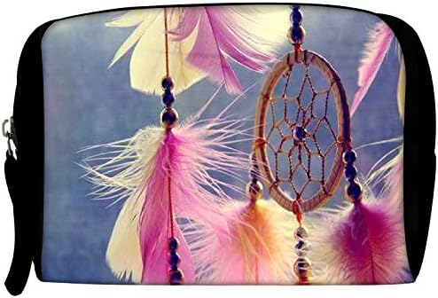 Red Zebra Dream Catcher Real Printed Makeup Bag