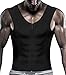 IFLOVE Men's Hot Sweat Body Shaper Sauna Slimming Vest Weight Loss Waist Trainer Workout Tank Top Shapewear Neoprene Compression Thermal Shirt (Zipper Black, XX-Large)