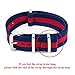 CIVO Watch Bands Premium Ballistic Nylon Watch Strap Stainless Steel Buckle (Navy/Crimson, 22mm)