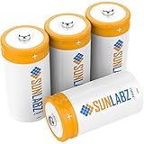 SunLabz® C Rechargeable Batteries (4 Pack) Ultra-Efficient NiCd 3000mAh