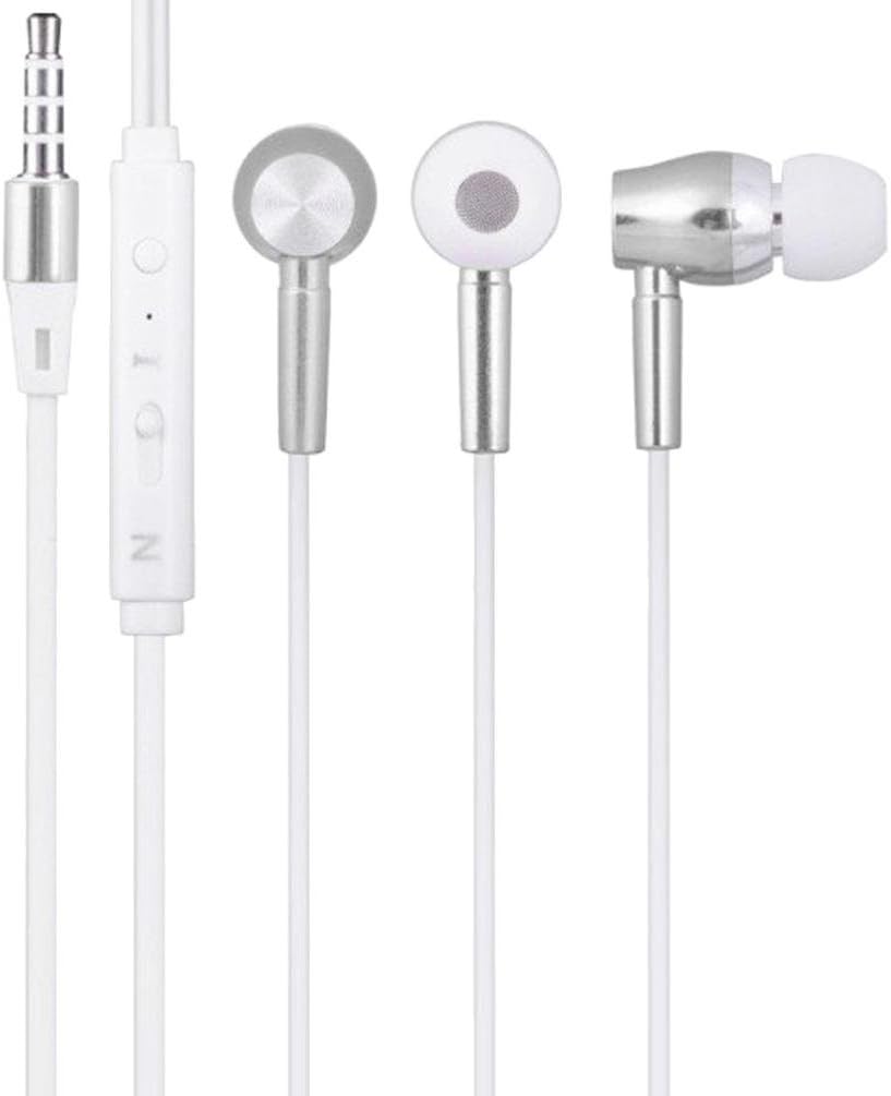 Xshuai Fashion 3.5mm In ear Stereo Luminous Headphone Headset Super Bass Music Earphone Earbuds (Silver)
