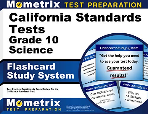 California Standards Tests Grade 10 Science Flashcard Study System CST 