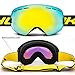 HONGDAK Ski Goggles Snowboard Snowmobile Men Women Anti Fog Polarized OTG Over Glasses Snow Sports Sunglass Snowboarding Jet Skiing Youth Kids