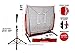 PowerNet 5x5 Practice Net Bundle | Baseball Softball Coaching Aid | Compact Lightweight Portable | Hitting Pitching Training (Red Bundle w/Tee)