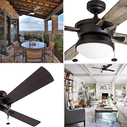 Prominence Home 5034501 Auletta Outdoor Ceiling Fan, 52” ETL Damp