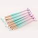 Cinidy Makeup Brush Beauty Set 6pcs Mermaid Eye Brushes Set Cosmetic Eyeshadow Eyeliner Blending Pencil Makeup Brush Tool Kit