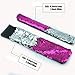Mermaid Bracelet - 2 Color Reversible Sequin Bracelets - Magic Party Supplies Favors Slap Bracelet for Women, Girls and Kids. (Sliver-Rose)