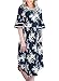 Elapsy Womens Casual Ruffle Sleeve Boho Floral Print Pockets Skater A Line Midi Dress