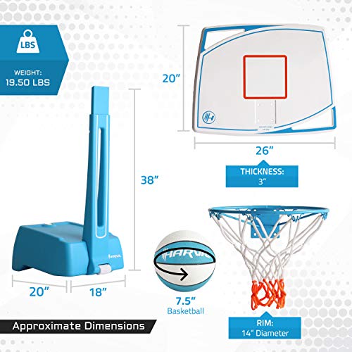 Harvil Poolside Basketball Hoop with Smart Backboard Storage - Thumbnail 2
