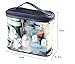 LOUISE MAELYS Clear Cosmetic Bag with Top Handle Travel Toiletry Case Train Bags
