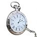 YouYouPifa Fashion Silver Roman Numerals Engraved Round Big Pocket Watch