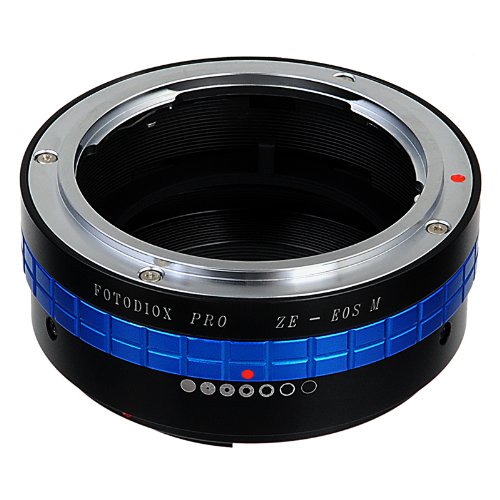 Fotodiox Pro Lens Mount Adapter - Mamiya 35mm (ZE) SLR Lens to Canon EOS M (EF-M Mount) Mirrorless Camera Body with Built-In Aperture Control Dial
