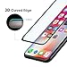 Simpeak 3D-Curved Tempered Screen Protector Film for iPhone X (iPhone 10), 9H Hardness, Bubble Free, Anti-Fingerprint with Applying Tool, Black