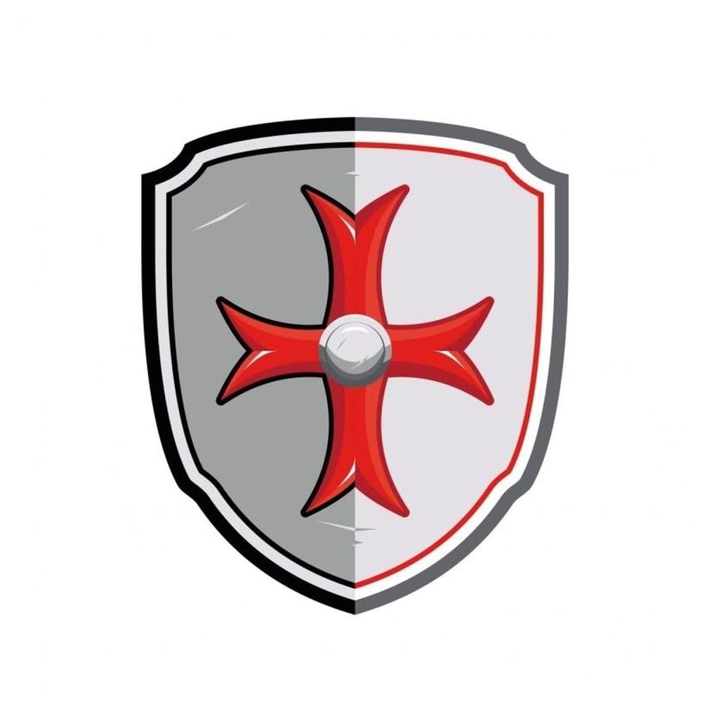 Papo - Cross Of Malta Shield Toy for Kids - Ages 3+ - Foam Weapon Collection - Creative Play Fantasy Chivalry - Gift Idea Toy for Girls and Boys