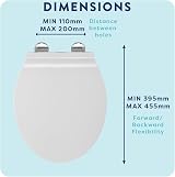 Croydex Michigan Slimline Flexi-Fix White Soft Close Toilet Seat view 4
