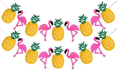 Yarssir Pink Flamingo Party Banner Decoration for Luau Party Decoration Supplies