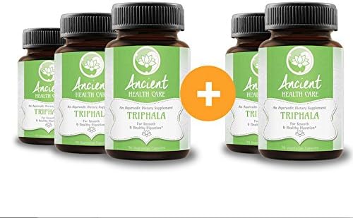 Highest Potency Triphala - 90 Tablets - 90mg - 40% Tannins - Contains Amalaki, Haritaki and Bibhitaki - Best Digestive, Cleansing, Weight Loss Supplement Herb - 5 Pack - by Ancient Health Care