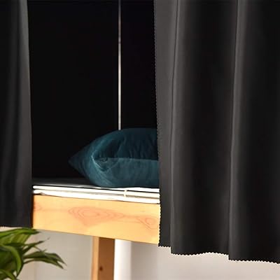 Buy Teanea Bottom Bunk Bed Blackout Curtains Canopy Single Size Twin Size 1 Panel Black Online In Taiwan B091b5gp9j
