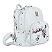 Mini Backpack for Girls Designer Rivet PU Leather Travel Bags Womens (White)