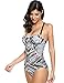 Ekouaer Print Swimwear Womens Underwire One-Piece Swimsuit With Padding