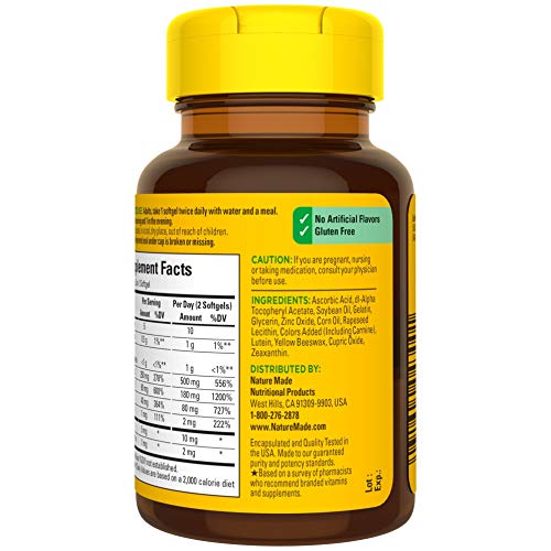 Nature Made Vision with AREDS 2 Formula, Eye Vitamins with Lutein