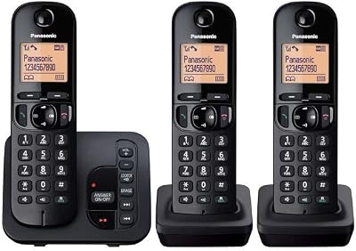 Panasonic KX-TGC223EB Dect Cordless Phone with Answering Machine Black