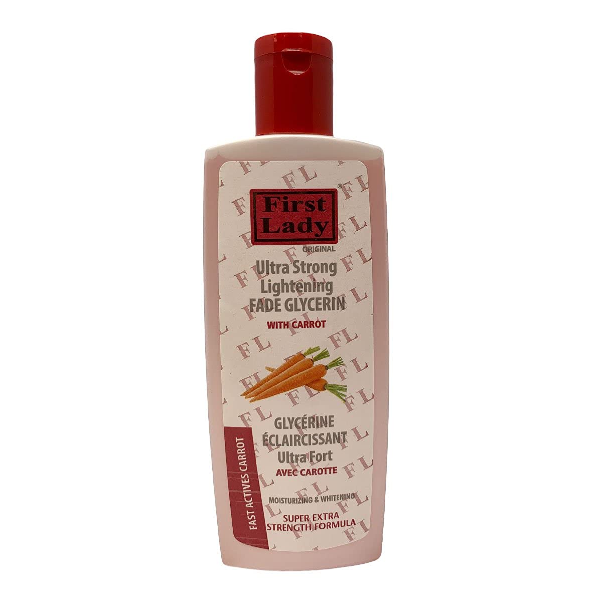 First Lady Ultra Strong Skin Brightening Fade Glycerin 200ml - with Carrot oil & Kojic Acid for dark spots, pigmentation, melanin