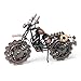 Signstek Vintage Handcrafted Iron Motorbike Model with Chainwheel as Collectible Art Sculpture for Motorcycle Lovers, Bronze Tone Metal