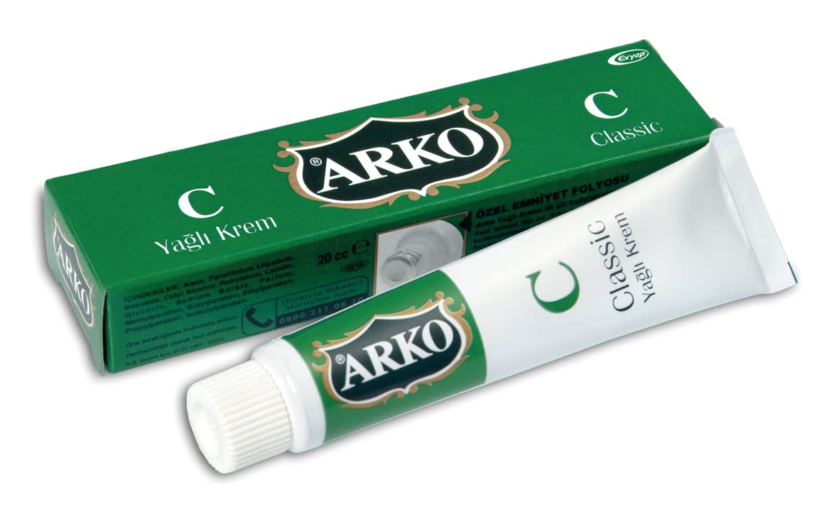Arko Nem Classic Cream 3 x 20 cc Hand Cream for Very Dry Hands, Hand Cream for Women Men Pack of 3