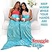 Snuggie Tails Mermaid Blanket- Comfy, Cozy, Super Soft, Warm, All Season, Wearable Blanket for Teens & Adults, As Seen on TV (Aqua Glitter)