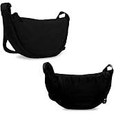 Nylon Crescent Crossbody Bag for Women Purses Trendy Men,Small Travel Sling Bag Hobo