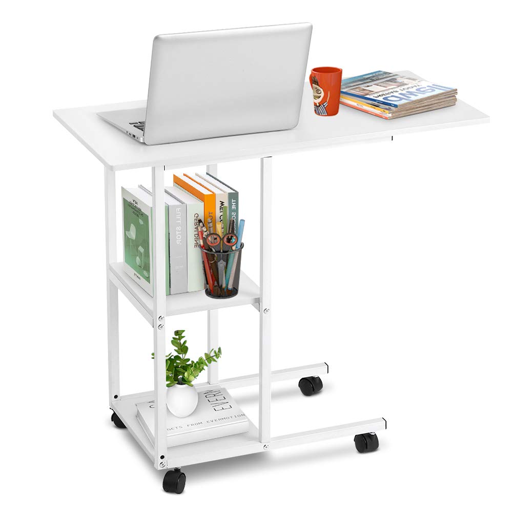 Buy Mobile Laptop Table on Wheels, Rolling Sofa Side Table Computer