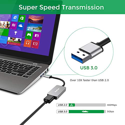 USB 3.0 to HDMI Adapter, USB to HDMI 1080P Video Graphics Converter with Audio Output for Laptop PC, Compatible Windows XP/7/8/8.1/10 - Thumbnail 3