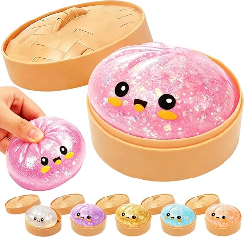 SLEEPHEAD® Glitter Dumpling Squishies Mystery Box Squeeze Toy, Squishy Dumpling Fidget Toys for Adults, Stress Relief Sensory Toy