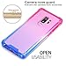 BAISRKE Galaxy S9 Plus Case, Shock Absorption Flexible TPU Soft Edge Bumper Anti-Scratch Rigid Slim Protective Cases Hard Plastic Back Cover for Samsung Galaxy S9+ Plus - Pink Blue Gradient