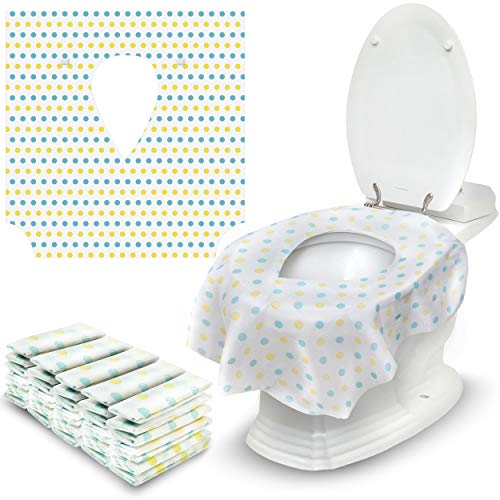 Toilet Seat Covers Disposable – 30 Pack – Extra Large Portable Liners for Bathroom, Road Trip, Child Travel, Toddler…