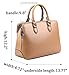 Heshe Leather Womens Handbags Totes Top Handle Bags Shoulder Bag Satchels for Ladies with Long Cross Body Strap Structured Designer Purses (Cracker Khaki-r)