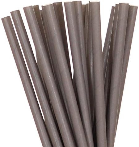 Dark Grey Paper Straws (25)