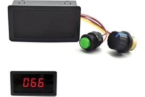 SDTC Tech 6V-30V 8A DC Motor Speed Controller 6V 12V 24V PWM Stepless Speed Control Switch Adjustable Driver Regulator with Duty Cycle LED Digital Display & Knob