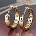 GULICX Gold Tone White Crystal 3mm CZ Cubic Zirconia Girls Hoop Huggie Earrings