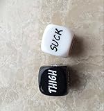 Drhob 2pcs English taste postures position dice (Color: White)  