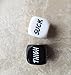 Drhob 2pcs English taste postures position dice (Color: White)  