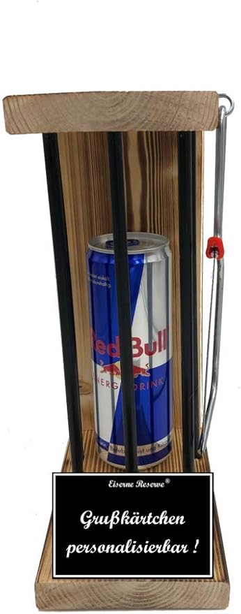 personalisierbar eiserne reserve black edition mit einer dose red bull 0 473l incl sage zum zersagen der stabe das ausgefallene originelle lustige geschenk amazon de bier wein spirituosen