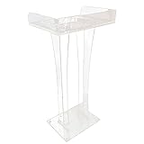 CNCEST Clear Acrylic Lucite Podium Pulpit Lectern