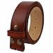 NPET Men's Genuine Leather Belt Full Grain Snap On Belts 1.5