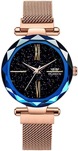 Women's Watches Fashion Shinning Dress Starry Night Dial Wristwatches Waterproof Quartz Women Watches Girls Watch for Women 866gd