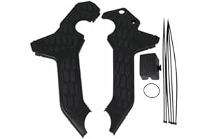 FITFOYO 2Pcs Frame Guards Protector Cover for Honda CRF300L CRF 300L Rally/ABS 2021 2022 2023 (Black)