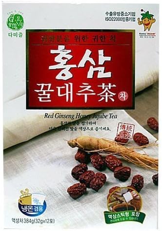 Health Tea Korea Food Red Ginseng Honey Jujube Tea 32g X 12t I I E Eœ I I Amazon Fr Epicerie