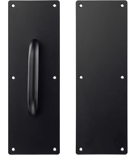Prime-Line J 4668 Bronze Door Pull & Plate – 4" X 16" Aluminum, Single Plate With PVC Protective Coating